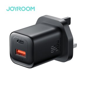 JOYROOM-JR-TCF08 PD 30W Dual-Port (A+C) Charger-Black (UK)-Speed Series