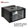 6U NETWORK CABINET Wall Mounted 600X600 Dual Section WITH FAN & PDU-Teleoptics