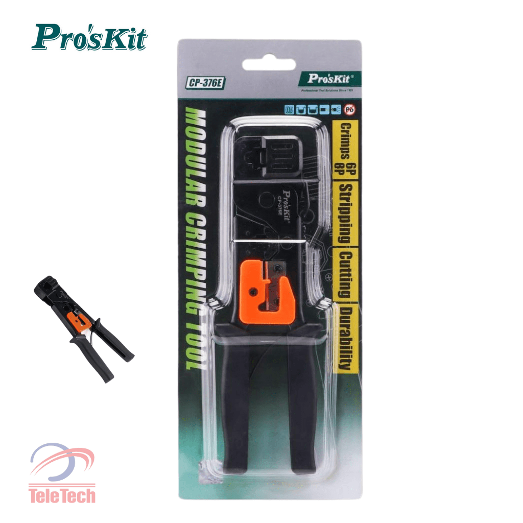 PROSKIT-Modular Crimping Tool, Cut, crimp, strip – 3 in 1 function -CP-376E