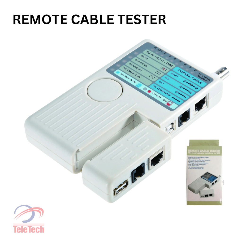 REMOTE CABLE TESTER FOR RJ11 / RJ45 / USB / BNC-50-6201